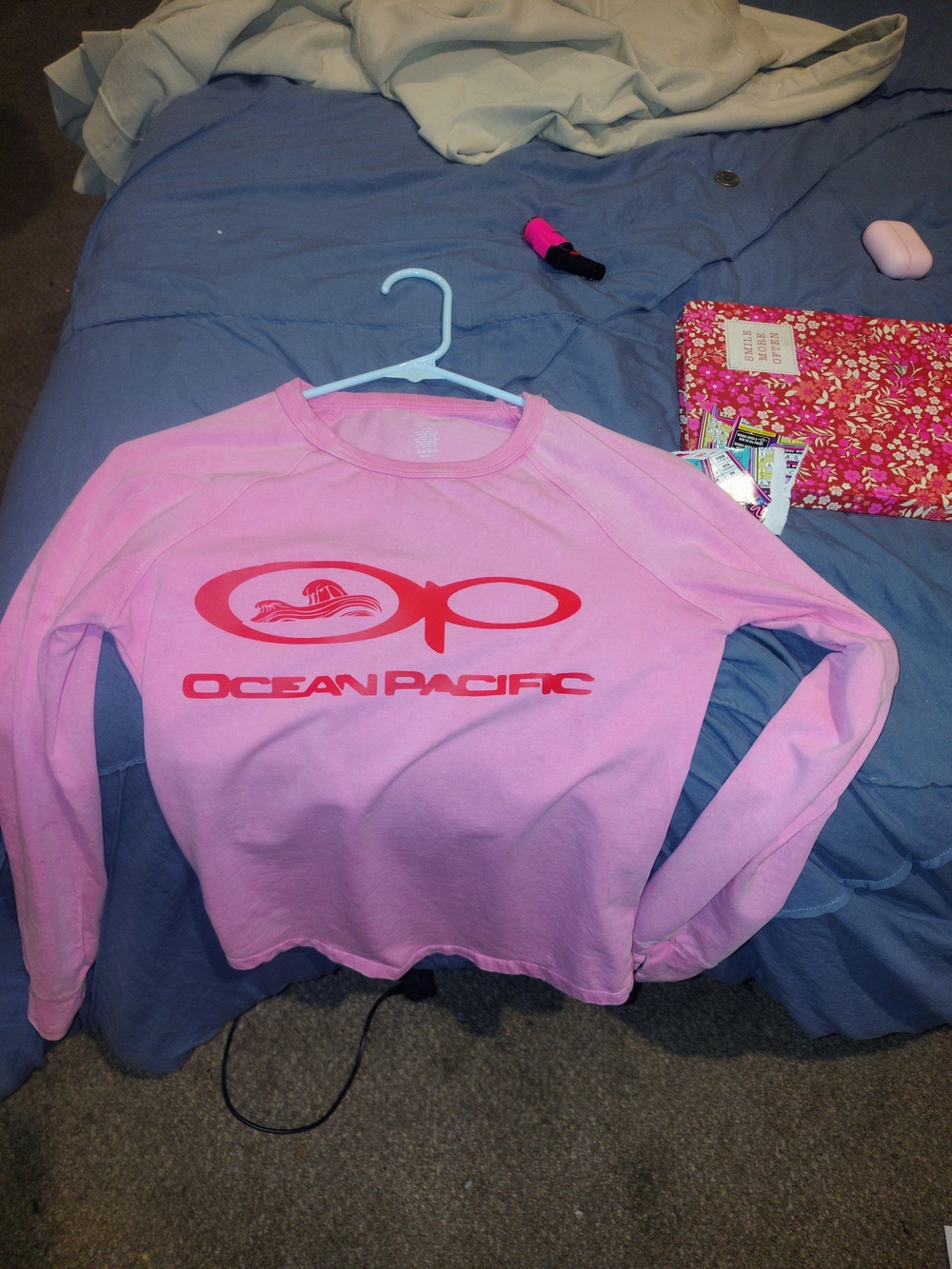 OP Ocean Pacific Pink Long Sleeve Casual Shirt
